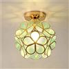 Mengjay Retro Vintage Lampada da Soffitto Industriale lampadario in metallo con attacco E27,Lampadario Da Soffitto Creativa Paralume Plafoniere interne Luci,per corridoio,camera da letto (Verde)