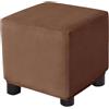 uyeoco Velluto Copri Pouf Quadrato Elasticizzato Copri Poggiapiedi Quadrato Pieghevole Copertura Dell'Ottomano con Fondo Elastico Sofa Protettore per Soggiorno (Color : #18, Size : 45x45 cm)