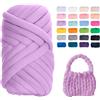 SDNAM Filato Gigante 250g Cotone Grosso Tubolare a Mano Gomitolo di Filato Chunky Yarn per Borse Coperte Cestini Nidi di Animali Domestici Artigianato Fai-da-Te (Color : 25@, Size : 2 Roll(500g))