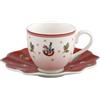 Villeroy & Boch Set Moka/tazzina da caffè con piattino, Porcellana, Multicolore, 22 x 16 x 8 cm