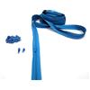 Artefizio Cerniere Lampo al Metro in Nylon, Catena Continua, 20 Colori a Scelta, Zip in Metallo, 7 Lunghezze, 4 mm 100% Poliestere, Made in Italy (Turquoise Blue, 5 m + 13 Cursori)