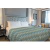 IlGruppone Copriletto Estivo Made in Italy 100% Cotone Coperta Leggera Piquet Singolo Matrimoniale Piazza e Mezza - Spinato Verde - 1 Piazza e Mezza