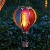 Festive Lights 44 cm, palloncino ad aria calda, lampada solare per esterni, mongolfiera, effetto vetro, lanterna a energia solare, lampada da giardino colorata per esterni
