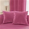 PETTI Artigiani Italiani - Cuscini Arredo in Velluto, Cuscino per Camera da Letto, Divano Salotto, Federa Cuscino, 2 Pezzi Fucsia - 50x50 cm