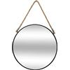 ATMOSPHERA CREATEUR D'INTERIEUR - Specchio in Metallo Nero Corde D38cm