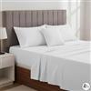 HABITA 33 HOME Lenzuola matrimoniali - Set letto matrimoniale completo di lenzuolo matrimoniale Sopra, Sotto con Angoli e Federe - Lenzuola matrimoniali cotone blend anallergico Made in Italy (Bianco, MATRIMONIALE)