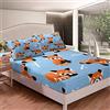 Loussiesd Set di biancheria da letto con motivo a panda rosso, set di lenzuola per bambini e ragazze, motivo animato, panda stampato, lenzuolo con angoli in stile fauna selvatica, letto per bambini, 2 pezzi