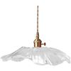 Milageto Lampada a sospensione a forma di fiore Lampada a sospensione in vetro a forma di fiore Lampada da soffitto classica estetica Lampadario a forma di, L Clear