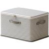 ZJIQOH Scatole per Armadio con Coperchio Pieghevole e Manici, Contenitori per Armadio Salvaspazio con Cerniera, Organizer Storage Bin per Coperte Trapunte Vestiti(Gray,50 x 35 x 30 cm)