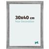 yd. Your Decoration - Cornice 30x40 cm - Grigio Spazzato - Decorativa Parete in Legno con Vetro in acryl - Antiriflesso - 30x40 Cornice - Mura