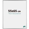 yd. Your Decoration - Cornice 55x65 cm - Argento Lucente - Cornice Decorativa Parete in Plastica con Vetro in acryl - Antiriflesso - 55x65 Cornice - Evry