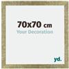 yd. Your Decoration - Cornice 70x70 cm - Oro Antico - Decorativa Parete in Legno con Vetro in acryl - Antiriflesso - 70x70 Cornice - Mura