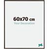 yd. Your Decoration - Cornice 60x70 cm - Antracita - Cornice Decorativa Parete in Plastica con Vetro in acryl - Antiriflesso - 60x70 Cornice - Evry