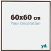 yd. Your Decoration - Cornice 60x60 cm - Antracite - Decorativa Parete in Plastica con Vetro in acryl - Antiriflesso - 60x60 Cornice - Evry