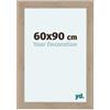yd. Your Decoration - Cornice 60x90 cm - Quercia Chiaro - Decorativa Parete in Legno con Vetro in acryl - Antiriflesso - 60x90 Cornice - Como