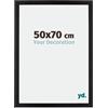 yd. Your Decoration - Cornice 50x70 cm - Nero Opaco - Decorativa Parete in Legno con Vetro in acryl - Antiriflesso - 50x70 Cornice - Mura
