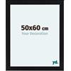 yd. Your Decoration - Cornice 50x60 cm - Nero Opaco - Decorativa Parete in Legno con Vetro in acryl - Antiriflesso - 50x60 Cornice - Como