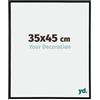 yd. yd Cornici per foto 35 x 45 cm - Cornice in plastica con vetro acrilico - Qualità eccellente - Vetro nero lucido resistente ai raggi UV - Antiriflesso - Annecy,