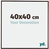 yd. Your Decoration - Cornice 40x40 cm - Antracita - Cornice Decorativa Parete in Plastica con Vetro in acryl - Antiriflesso - 40x40 Cornice - Evry