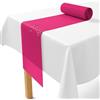 LILENO HOME Runner da tavolo in tessuto non tessuto, rosa, 30 cm x 25 m, monouso, come elegante runner da tavolo, per matrimoni, comunioni, battesimi, compleanni, Natale e tavoli da birra
