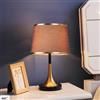 XINYASEE Lampada da tavolo Base a Goccia in Metallo Paralume in Tessuto Lume Comodino Camera da Letto Luce Lampadina E27 Max 40W Abatjour Design Moderno Dimensioni 25 x 38 cm (Caffè)