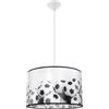 SOLLUX lighting - Lampada a sospensione PIŁKA - Illuminazione decorativa - Lampada LED - Basso consumo energetico - E27, 1x max 15W LED, ~230V, 50Hz, IP20 - Bianco/nero - 40x40x82cm