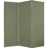 DESHOME - Separe divisorio interno dal design moderno, tessuto idrorepellente struttura in legno 3 ante - Separè divisorio paravento richiudibile pieghevole (Verde oliva)