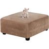 Yekuhe Velluto Copri Pouf Quadrato Elasticizzato Copri Poggiapiedi Quadrato Pieghevole Copertura Dell'Ottomano con Fondo Elastico Sofa Protettore per Soggiorno (Color : A6, Size : 75x75cm/30x30in)