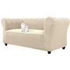 HonunGron Copridivano Chesterfield Elasticizzato in Jacquard, Copri Divano 1 2 3 Posti con Braccioli per Soggiorno, Antiscivolo, Morbido, Protezione per Mobili e Divani Curvi (Beige,2 Posti)