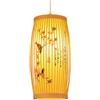 Miskall Lampadario a sospensione con paralume in rattan retrò in stile giapponese con lampada a sospensione intrecciata per ristorante di casa