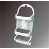 Feridras 898001 Mensola Doccia, 3 Ripiani, Plastica, Bianco, 12x27x62 cm