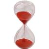 Generic Clessidra da bomboniera altezza 10cm timing 3 minuti circa sabbia di vari colori bomboniere per cerimonia articolo regalo (Sabbia Rossa)