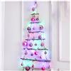 Hummcqit 90 Centimetri/3ft Alto di Natale Illuminato Ramoscello Albero Muro 40 Bianco Caldo LED A Batteria Luci Appeso Parete di Natale Decorazione di Legno Scala di Corda Soggiorno (Taglia unica, Colore 2)
