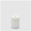 EDG Enzo De Gasperi Candela moccolo di natale con luce led D7.5xH10 cm 3 varianti (1pz) BIANCO