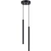 SOLLUX lighting Lampada a Sospensione - Lampada a Pendolo - Lampada da Soffitto Acciaio - 1 Paralume - Lampada LED Lampadina - Nero Arche