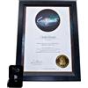 Galaxieregister Vera Stella Cadente con Certificato di Autenticità e Cornice in Vero Legno | Regala una Stella | Meteorite, Idea Regalo Originale per Anniversario, Compleanno, San Valentino o Regalo di Natale