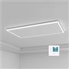 byecold Riscaldamento a infrarossi con termostato, 700 W, illuminazione a LED, luce bianca fredda, bianco caldo, luminosità regolabile, riscaldamento a infrarossi, pannello riscaldante