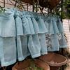 A.Monamour Corta per Finestra Piccola in Voile Tulle Trasparente Blu - Tenda da Cucina Bistrot Caffè Mezza Mantovana a Vetro a Pannello Porta Armadio