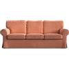 MASTERS OF COVERS Copridivano compatibile con divano IKEA Ektorp a 3 posti, copridivano di ricambio fatto a mano, 218 x 88 x 88 cm (velluto, arancio polvere)
