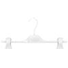 ZSUN Grucce con Pinze per Pantaloni, Gonne e Vestiti Appendiabiti Salvaspazio Plastica, cod.9600 (10, Bianco)