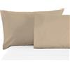 BANZAII TEXTILE INNOVATOR ONLINE Banzaii Coppia Federe Cuscini Letto in Microfibra 50x80 cm, Anallergiche, Antiacaro, Made in Italy, Sabbia
