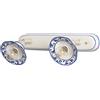 VANNI LAMPADARI - Applique da Parete Interno Edera - Lampada da Parete Orientabile 2 Luci- in Ceramica Decorata a Mano - Applique Camera da Letto - Bagno - Cucina - Soggiorno, Blu