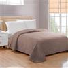 IlGruppone Copriletto Trapuntato Matrimoniale Stone Washed 250x250 cm in Microfibra Anallergica 120 gr/mq Trapuntino Leggero Primaverile Estivo Morbido e Resistente (Tortora - Stone Washed)