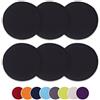 EXQUILEG Set di 6 cuscini per sedie, cuscino per seduta, imbottitura in cotone, rotondo, cuscino per sedia lavabile, cuscino per sedie per interni ed esterni (Grigio scuro, set da 6)