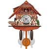 Yuehuamech Legno Orologio a Cucù Casa Svizzera Orologio da Parete con Pendolo Antico a Pendolo Retrò Orologio per Soggiorno Camera da Letto Caffetteria Ristorante Living Hotel Arredamento