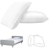 AQASKIN - Federe [200 pz] Monouso TNT - Imbustate Singolarmente - SCONTI QUANTITA' - per Cuscini 50x80 cm - Chiusura con Pattina da 10 cm - Copri Cuscino Usa e Getta, Bianco (Bianco, Quantità 200 pz)