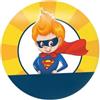 FERDINANDO FAMA' FAMÀ - Etichette Adesive Personalizzate Compleanno Bimbi Superhero Ø 38 mm - Sticker Personalizzati con Nome e Data 175pz