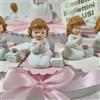 Sindy Bomboniere Bomboniere Comunione Bimba Statuetta Angelo con Torta bomboniera Confetti e bigliettini (Torta Bimba stetuette)