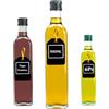 Firmadigaranzia srl 6 Bottiglie Vetro 500ml con Tappo a Vite e salvagoccia - 6 tappi e salvagoccia inclusi - Bottiglie Vetro per Liquore, Olio, Birra & Vino - Bottiglia vetro vuota trasparente marasca 500ml per olio