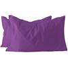 Morbidissimi Coppia federe per guanciale Puro Cotone Q423 [Viola]